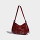 thumbnail image 2 of Bolso de mujer de gran capacidad con un solo hombro y textura de alta gama, estilo punk, de cuero encerado al óleo, estilo retro, estilo nicho, para chica sexy, 2024, 2 of 4