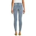 thumbnail image 3 of Time and Tru Women's High Rise Skinny Jeans, Available in 27", 29" Inseams, Sizes 2-20, 3 of 5