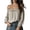 Khaki, variant on Women's Off The Shoulder Long Sleeve Blouse, Solid Color Ruffle Cuff Drawstring Front Casual Loose Pullover Top