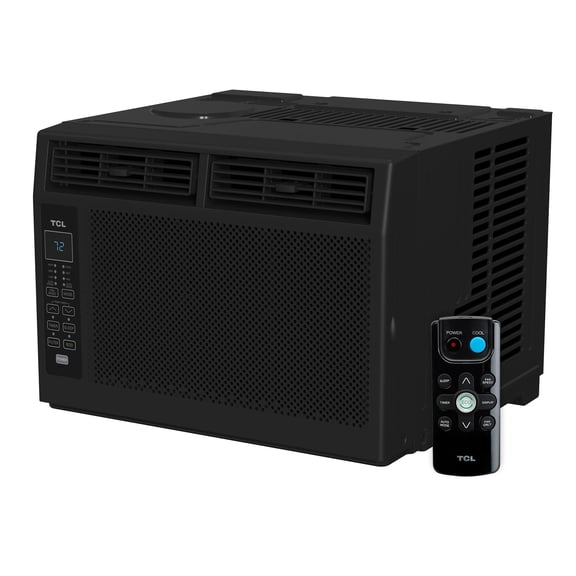 TCL 5,000 BTU Window Air Conditioner (Black) - 150 Sq. Ft., LED Display, Included Remote, Compact, Dorm Friendly - W5W3M-B