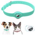 thumbnail image 1 of Soporte para collar Airtag para perros, collar Airtag para gatos con 1 protector de pantalla HD, collares de silicona suave para gatos de 9 a 19,5 pulgadas, perros pequeños y cachorros, compatible con, 1 of 5