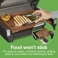 thumbnail image 2 of Hamilton Beach Electric Indoor Searing Grill, Removable Easy to Clean Nonstick Ceramic Cooking Plate, 6-Serving, Extra-Large Drip Tray, Stainless Steel, 25363, 2 of 8