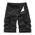 thumbnail image 2 of Xunlbb Mens Shorts Clearance Cargo Shorts for Men, Men's Summer Fashion Solid Color Casual Shorts Multi-Pocket Cargo Shorts, S-XL, 2 of 3