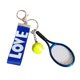 thumbnail image 2 of Llavero con forma de raqueta de tenis, regalo para Año Nuevo, San Valentín, bolso, mujeres y hombres. Azul, 2 of 9