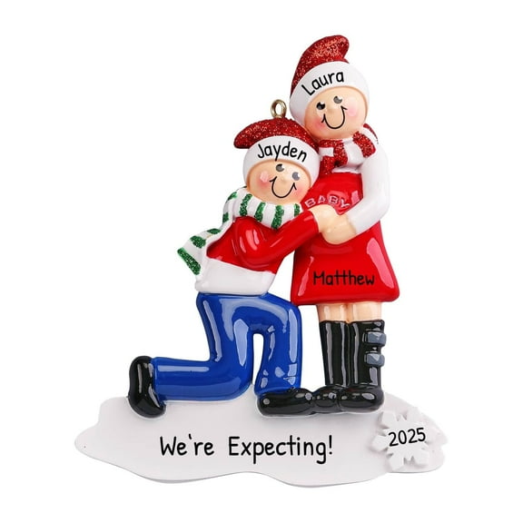 Ornaments by Elves Personalized Baby's First Christmas 2024 Ornament Baby Kick Ornament .25lbs