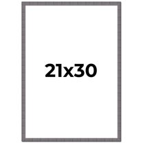 21x30 Frame Blue Kingsley Pewter Solid Wood Picture Frame Width 0.75 Inches |Interior Depth 0.5