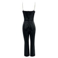thumbnail image 4 of Wdgfv Womens Sequins Jumpsuits Formal Backless Romper Long Pants with Chain Belt and Sparkling Sequins Backless Elegant Pantsuit for Evening Wear Black S, 4 of 5