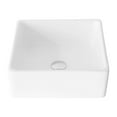 thumbnail image 5 of Stylish Vessel 15" White Porcelain Square Bathroom Sink P-222, 5 of 9