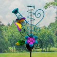 thumbnail image 3 of Medidor de Lluvia Estacas de Jardín de Mariposas Decoración Luz Solar Patio de Metal Arte de Césped Al Aire Libre Decoraciones de Patio Soledad pluviómetro, 3 of 8