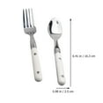 thumbnail image 2 of 2pcs Kids Fork con cuchara de acero inoxidable para niños vajillas para niños cubiertos para uso diario, 2 of 5