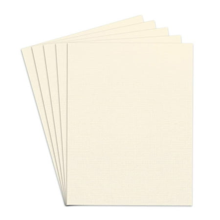 Linen Textured 8.5 x 11" Paper | Specialty Papers | 24lb text, 90 gsm | 50 Sheets Per Pack (Paper, Baronial Ivory)