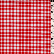 Red/White Check Oilcloth, Fabric By the Yard