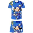 thumbnail image 1 of Ropa de verano para niños de Mickey Mouse, ropa deportiva para bebés, niñas y niños, camisetas, conjunto de 2 piezas, ropa para niños de 1 a 14 años, 7T Gao Jinjia LED, 1 of 2