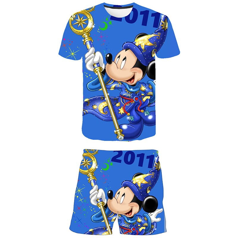 Ete enfants Mickey Mouse vetements de sport pour bebe fille garcon t shirts 2 pieces ensemble enfants Bebes 1 14 ans vetements Walmart