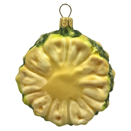 Christmas Pineapple - Slice of Pineapple Polish Glass Christmas Tree Ornament Fruit Food Decoration