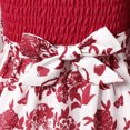 thumbnail image 5 of Bearichfupo Girls Long Sleeve Dresses Square Neck Smocked Ruffle Floral Patchwork Dress, Sizes 6-7 Years, 5 of 6