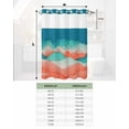 thumbnail image 6 of No Hook Shower Curtain with Snap in Liner, Abstract Pink and Green Mountain Landscape Hotel Shower Curtains for Bathroom, Washable Shower Curtain Liner Set with Mesh Top Window, 48"x72", 6 of 6