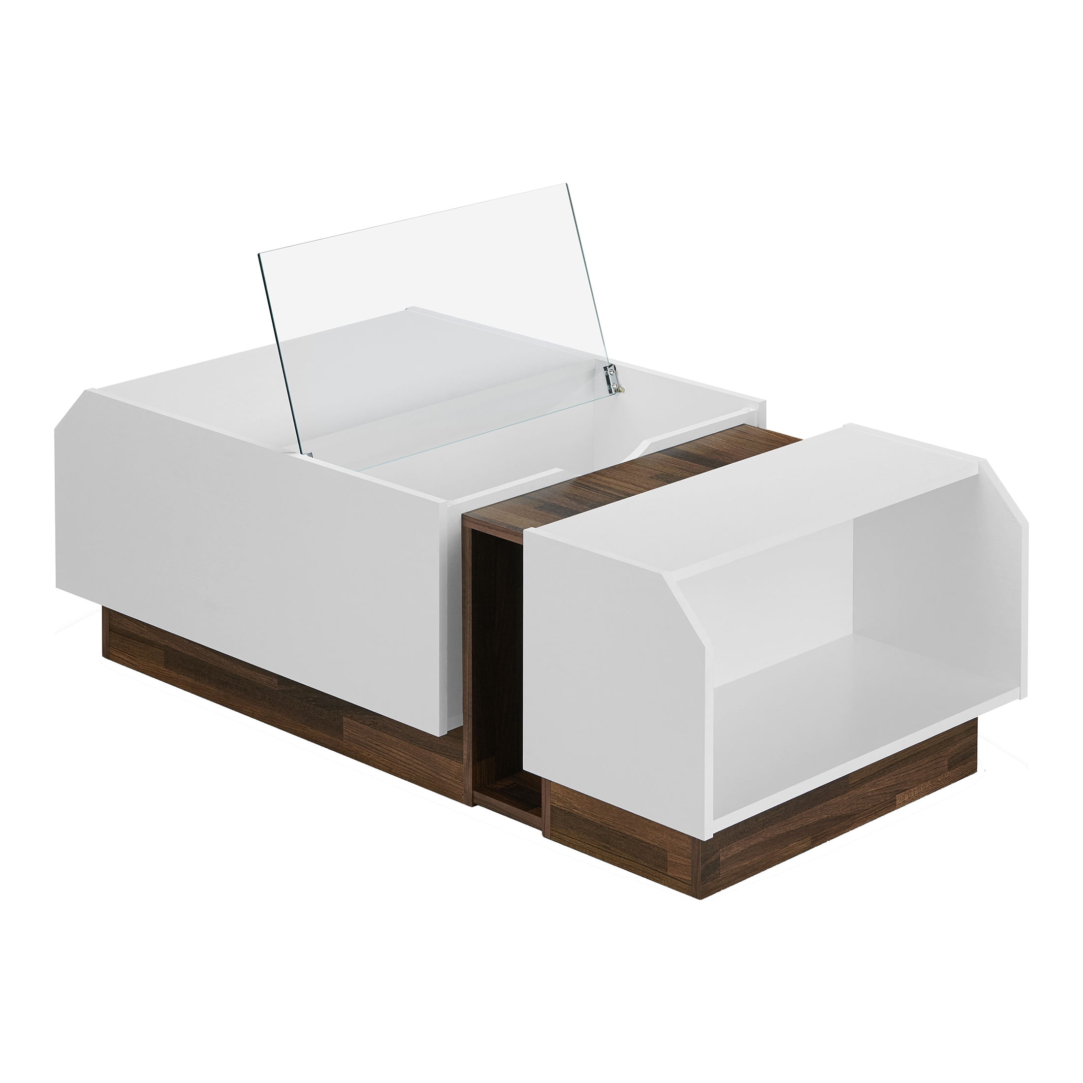 Furniture of America Eadgar Storage Coffee Table, White