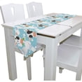 thumbnail image 3 of SKYSONIC Table Runner Cows Milk Bottle and White Blobs Washable Table Cloth Runner for Holiday Home Wedding Table Top Decoration 13x90 Inches, 3 of 5