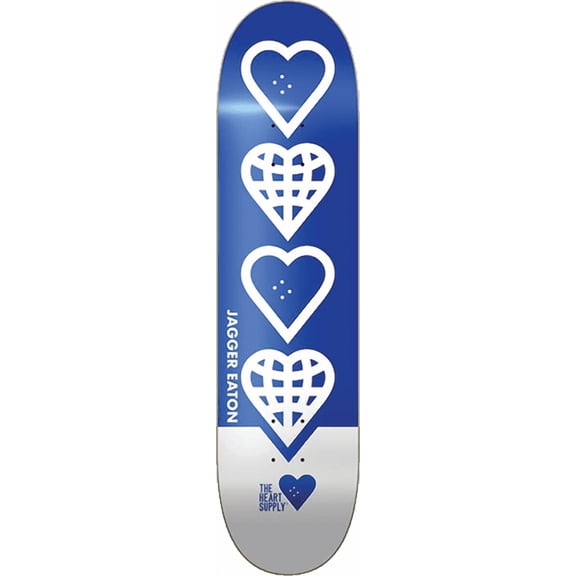 Heartagram Eaton World White / Blue Skateboard Deck - 8.25" (Deck Only)