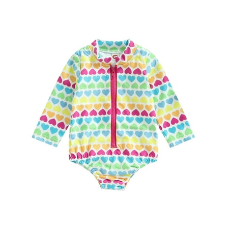 

Canis Girls Romper Swimsuit featuring Long Sleeve and Round Neck