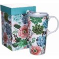 thumbnail image 1 of czcpp-Ceramic Coffee Cup Latte Mug Travel Mug with Gift Box, Large Coffee Mug with Lid, 17oz, 1 of 4