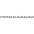 thumbnail image 2 of Sterling Silver 4.9mm Beveled Oval Cable Chain (24 X 4.9) Made In India qca150-24, 2 of 5