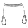 thumbnail image 1 of 6x Cordón de seguridad enrollado de alambre de material acero retráctil Cuerda y mosquetones de bloqueo 62in kusrkot Cuerda enrollada de acero inoxidable, 1 of 8
