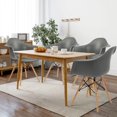 thumbnail image 1 of Heavenly Collection Bucket Grey Armchair with Wood Legs SET OF 6, 1 of 5