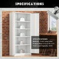 thumbnail image 4 of SOLAURA 71" Metal Garage Storage Cabinet with Locking Doors and Adjustable Shelves for Home, Office(White), 4 of 8