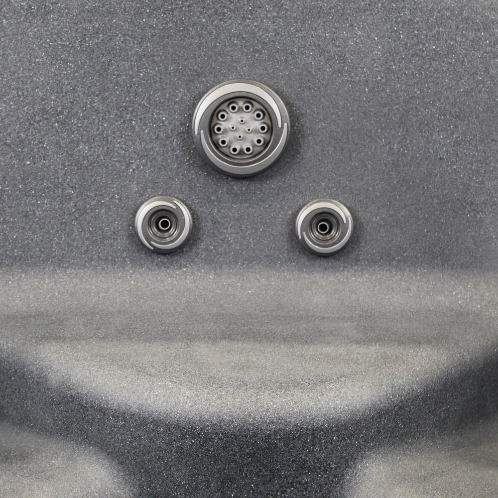 Ignite 7‑Person 65‑Jet Performance Hot Tub – 240V, Stainless Steel Heater, Ozone System, Waterfall & LED Lighting (Gray)