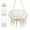 Beige, variant on Lanfys Yard Hanging Chair, Hand-Woven Pure Cotton Rope Hammock Cradle Chair with Cushion, 330 Lbs Capacity Hanging Rocking Chair for Living Room, Yard, Garden, Balcony, Grey