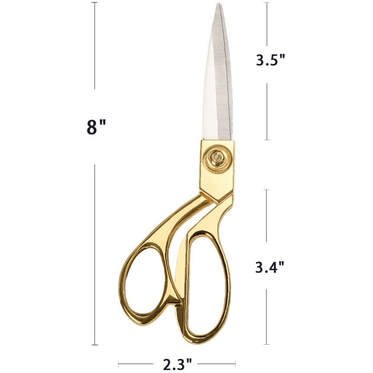 Sewing Scissors,Fabric Scissors,Classic 8 All Metal Stainless Steel Ultra  Sharp Scissors Heavy Duty Shears for Tailor Dressmaker Craft Cutting Cloth