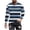 #H-Navy, variant on GuangCheng Mens Striped T-Shirts Long Sleeve Casual Crewneck Basic Shirts Color Block Stretch Fall Tees