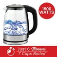 thumbnail image 5 of Brentwood Glass 1.7 Liter Electric Kettle with 6 Temperature Presets in Black, 5 of 11