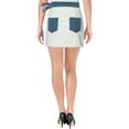 thumbnail image 2 of Line & Dot Womens Denim Asymmetrical Mini Skirt, 2 of 2