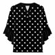 thumbnail image 4 of Tejiojio Women's Casual Printed Top Lace Trim V-Neck 3/4 Sleeves Button Down Fashionable Daily Wear, 4 of 6