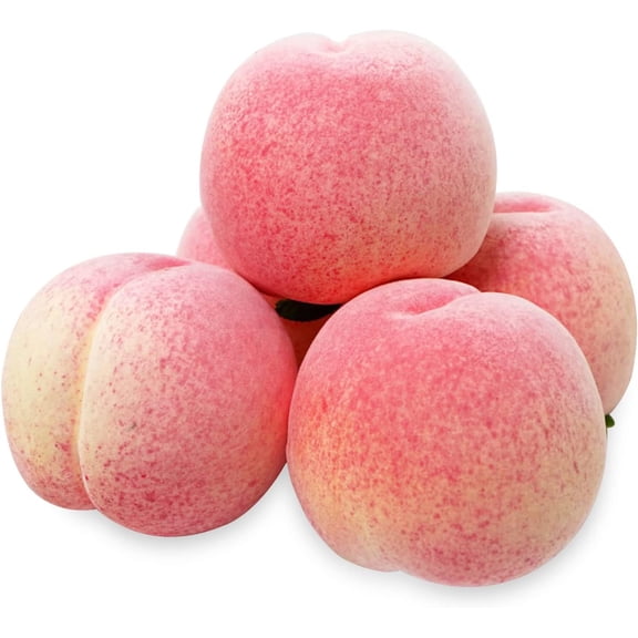 Artificial Juicy Peaches Simulation Fake Fruits Peaches with Leaf Photo Props Home Decoration X 5Pcs