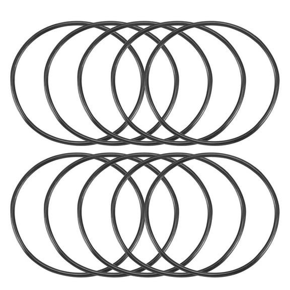 Unique Bargains 10PCS Black 92mm OD 3.5mm Thickness Rubber O-ring Oil Seal Gaskets