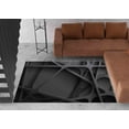 thumbnail image 2 of Large Rugs, Black Rug, Living Room Rugs, Metallic Effect Rug, Anti-Slip Carpet Rugs, Modern Rug, Abstract Rug, Outdoor Rug, Customs Rug, 1.7'x2.3' - 50x70 cm, 2 of 8