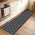 thumbnail image 3 of Minimalist Art Kitchen Runner Rug 2x6 Washable Runners for Hallway Non Slip Boho Abstract Floral Lattice Black Large Area Rug Indoor Floor Carpet for Bathroom Laundry Entryway Bedroom Living Room, 3 of 9