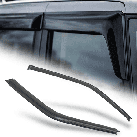 M-AUTO 2Pcs Tape-On Window Visor Shade Smoke Vent Rain Deflector Guard for 1988-1991 Honda Civic Hatchback