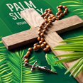 thumbnail image 4 of Palm Sunday Backdrop Banner with Message for Easter 71x43 Inch Palm Sunday Photo Background Palm Leaves Easter Decorations Tropical Palm Luau Party Supplies Room Wall Decor Photo Props, 4 of 7