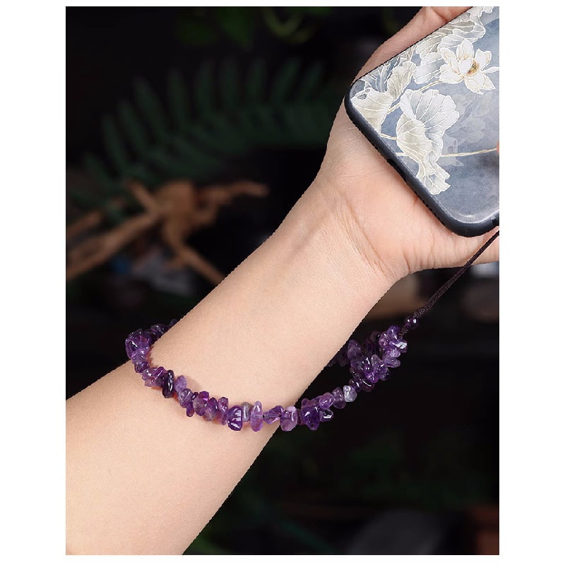 Exquisite Fashion Irregular Shape Crystal Mobile Phone Lanyard Female Crystal Gravel Wrist Strap Hanging Ornaments