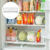 LEORX Fridge Shelf Dividers for Organizing 3pcs Durable White Plastic Household Users