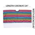 thumbnail image 5 of Mens Workout Shirt Mexican Cape Cape Ethnic Print Striped Fringe Poncho Mens Sprimg Clothing,Red,One Size, 5 of 8