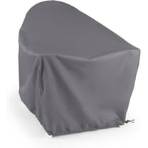 Covermates Outdoor Rounded Back Adirondack Chair Cover - Water Resistant Polyester, Drawcord Hem, Mesh Vents, Seating and Chair Covers, 29W x 29D x 36H, Charcoal