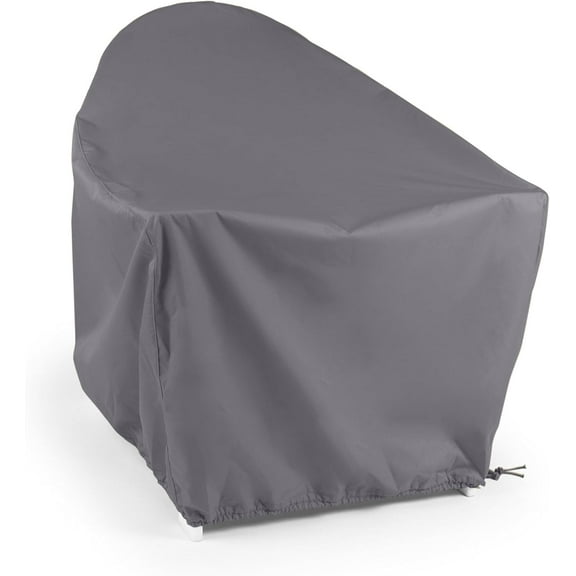 Covermates Outdoor Rounded Back Adirondack Chair Cover - Water Resistant Polyester, Drawcord Hem, Mesh Vents, Seating and Chair Covers, 32W x 34D x 38H, Charcoal