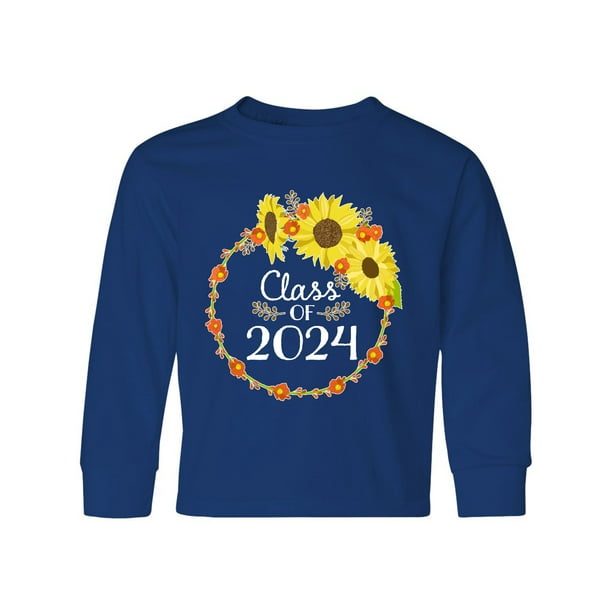 Class of 2025 Sunflower Wreath Youth Long Sleeve TShirt
