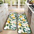 thumbnail image 4 of Kitchen Rugs Sets Of 2,Yellow Lemon Fruit Flowers White Pattern Anti Fatigue Kitchen Mat Rugs Non Slip Washable,Decorative Kitchen Floor Mats for Kitchen,Sink,Laundry,17"x47"+17"x47", 4 of 5